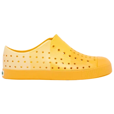 Native Shoes Kids' Boys   Jefferson In Sunny Yellow/sunny Yellow/black