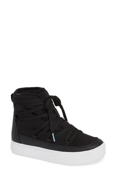 Native Shoes Chamonix Vegan Water Resistant Boot In Jiffy Black/ Shell White