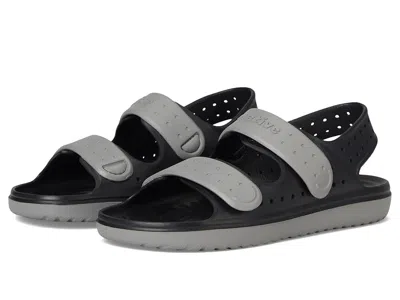 Native Shoes Chase (little Kid/big Kid) Kid's Shoes Jiffy Black/satellite Grey : 1 Little Kid M, Synthetic