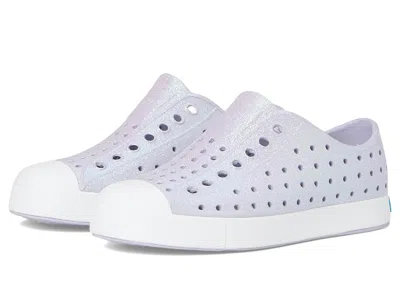 Native Shoes Jefferson Bio-bling (little Kid/big Kid) Kid's Shoes Future Purple Bling/shell White : 6 Big Kid M, 