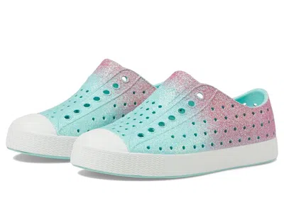 Native Shoes Jefferson Bio-bling (little Kid/big Kid) Kid's Shoes Hollywood Hydrangea Bling/shell White 1 : 6 Big