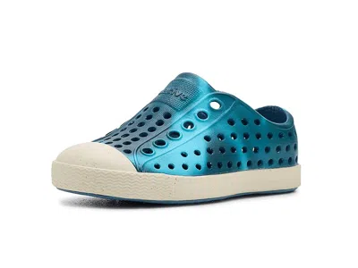 Native Shoes Jefferson Bloom Print (toddler) Kid's Shoes Oasis Blue/bone White Speckle/deep Sea Blue: 10 Toddler 