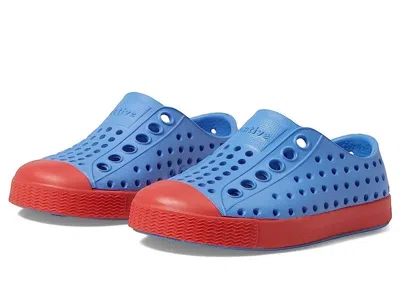 Native Shoes Kids' Jefferson C4 Resting Blue Hyper Red Slip-on Shoes Zogg2598