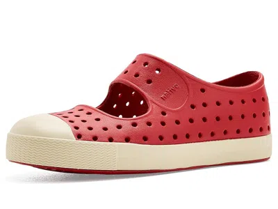 Native Shoes Jefferson Juniper (little Kid) Kid's Shoes Ruby Red/bone White : 1 Little Kid M, Synthetic