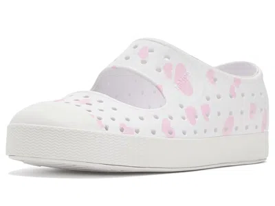 Native Shoes Jefferson Juniper Print (little Kid) Kid's Shoes Shell White/shell White/hearts Fireworks : 1 Little