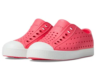 Native Shoes Jefferson (little Kid/big Kid) Kid's Shoes Dazzle Pink/shell White: 5 Big Kid M