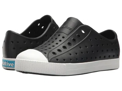Native Shoes Jefferson (little Kid/big Kid) Kid's Shoes Jiffy Black/shell White : 13 Little Kid M, Synthetic