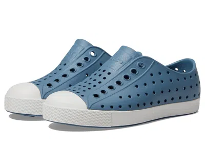 Native Shoes Jefferson (little Kid/big Kid) Kid's Shoes Oasis Blue /shell White: 4 Big Kid M
