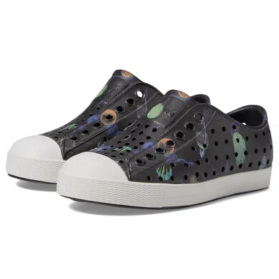 Native Shoes Kids' Jefferson Print 13111501-1046 Black Slip On Shoe Zogg2577 In Burgundy