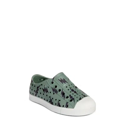 Native Shoes Kids' Jefferson Print Sneakers Toddlers Green Perforated Slip On Zap428