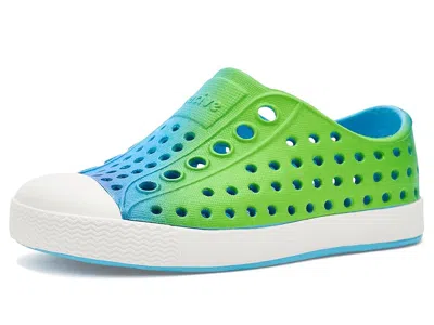 Native Shoes Jefferson Print (toddler) Kid's Shoes Aquarius Blue/shell White/hilly Uv Blur : 8 Toddler M, Synthet