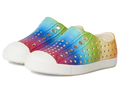 Native Shoes Jefferson Print (toddler) Kid's Shoes Bone White/shell White/rainbow Gradient : 8 Toddler M, Synthet