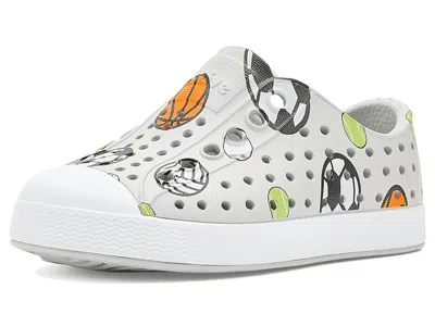 Native Shoes Jefferson Print (toddler) Kid's Shoes Hyams Grey/shell White/ball Pack : 7 Toddler M, Synthetic