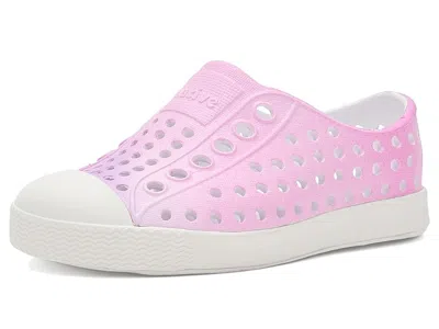 Native Shoes Jefferson Print (toddler) Kid's Shoes Shell White/shell White/barely Taro Blur: 9 Toddler M In Multi