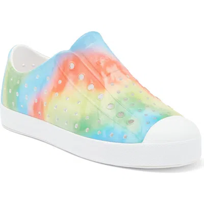 Native Shoes Jefferson Sugarlite Slip-on Sneaker In Shellwhite/shellwhite/rainbow