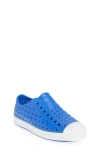 Native Shoes Kids' Jefferson Water Friendly Slip-on Sneaker In Uv Blue/shell White