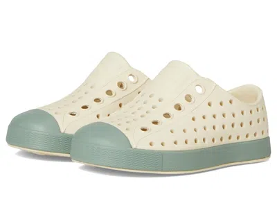 Native Shoes Jefferson (toddler/little Kid) Kid's Shoes Bone White/relax Green : 4 Toddler M, Synthetic