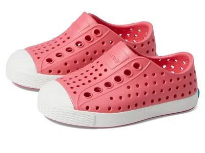 Native Shoes Jefferson (toddler/little Kid) Kid's Shoes Dazzle Pink/shell White : 7 Toddler M, Synthetic In Multi