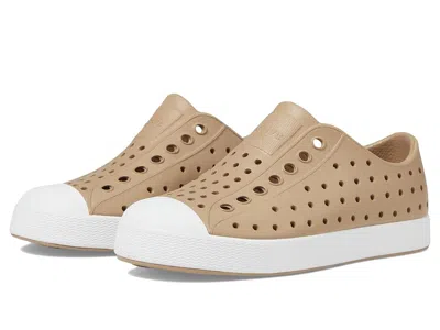 Native Shoes Jefferson (toddler/little Kid) Kid's Shoes Flax Tan/shell White : 10 Toddler M, Synthetic