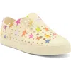 Native Shoes Jefferson Water Friendly Perforated Slip-on In White/white/multi Star