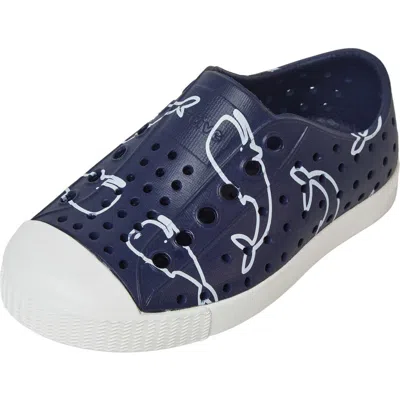 Native Shoes Jefferson Water Friendly Perforated Slip-on In Blue