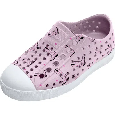 Native Shoes Jefferson Water Friendly Perforated Slip-on In Pink