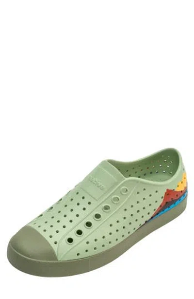Native Shoes 'jefferson' Water Friendly Perforated Sneaker In Green