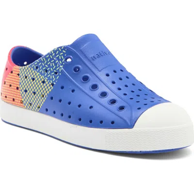 Native Shoes Jefferson Water Friendly Slip-on Sneaker In Blue/shell White/pink