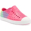 Native Shoes Jefferson Water Friendly Slip-on Sneaker In Dazpnk/shlwht/celcanhzebloc