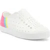 Native Shoes Jefferson Water Friendly Slip-on Sneaker In Shell White/white/dazzle