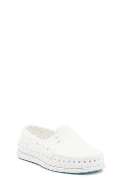 Native Shoes Kids' Howard Sugarlite Slip-on Sneaker In Shell White/white/surfer