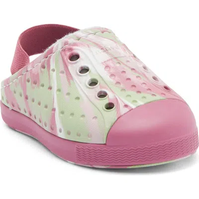 Native Shoes Kids' Jefferson French Terry Clog In Pink