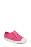 Native Shoes Kids' Jefferson Water Friendly Slip-on Sneaker In Hollywood Pink/shell White