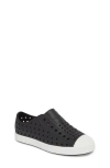 Native Shoes Kids' Jefferson Water Friendly Slip-on Sneaker In Jiffy Black/shell White