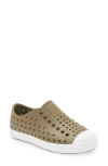 Native Shoes Kids' Jefferson Water Friendly Slip-on Sneaker In Utili Green/shell White