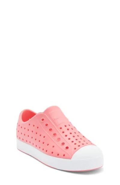 Native Shoes Kids' Jefferson Water Resistant Slip-on Sneaker In Pink
