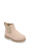 Native Shoes Kids' Kensington Water Resistant Chelsea Boot In Chameleon Pink/flax Tan