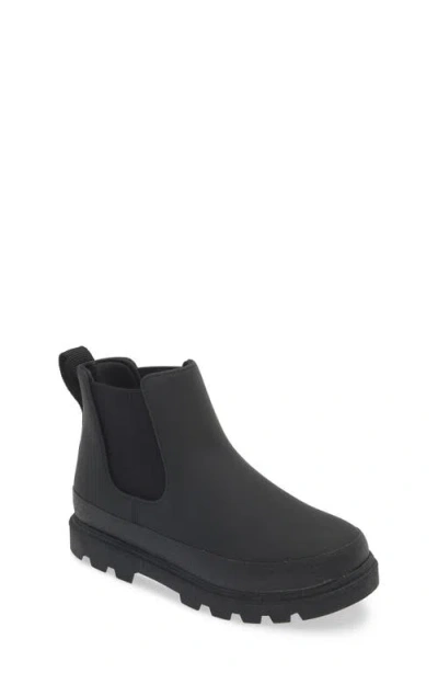 Native Shoes Kids' Kensington Water Resistant Chelsea Boot In Jiffy Black/jiffy Black