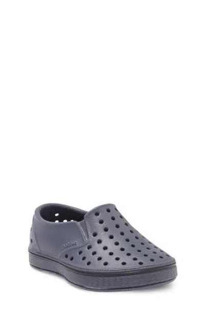 Native Shoes Kids' Miles Bloom Water Friendly Slip-on Sneaker In Onyx/onyx