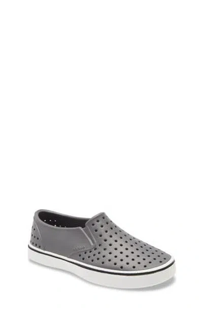Native Shoes Kids' Miles Slip-on Sneaker In Dublin Grey/shell White