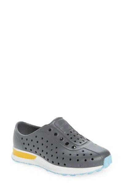 Native Shoes Kids' Robbie Sugarlite Slip-on Sneaker In Dblgry/shlwht/spcyheel/skyspck