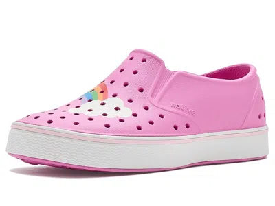 Native Shoes Miles Block (little Kid/big Kid) Kid's Shoes Malibu Pink/shell White/rainbow Block : 11 Little Kid M