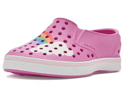 Native Shoes Miles Block (toddler) Kids Shoes Malibu Pink/shell White/rainbow Block : 4 Toddler M, Synthetic