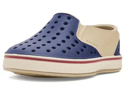 Native Shoes Miles Block (toddler) Kids Shoes Taos Tan/bone White/regatta Block : 10 Toddler M, Synthetic In Blue