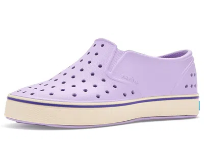 Native Shoes Miles (little Kid/big Kid) Kid's Shoes Taro Purple/bone White : 4 Big Kid M, Synthetic