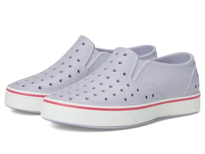 Native Shoes Miles Slip-on Sneakers (little Kid/big Kid) Kids Shoes Future Purple/shell White : 4 Big Kid M