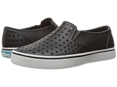 Native Shoes Miles Slip-on Sneakers (little Kid/big Kid) Kids Shoes Jiffy Black/shell White : 13 Little Kid M