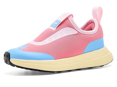 Native Shoes Robbie Dash (little Kid/big Kid) Kids Shoes Flamingo Pink/tapioca White/jiffy Black : 3 Little Kid M In Multi