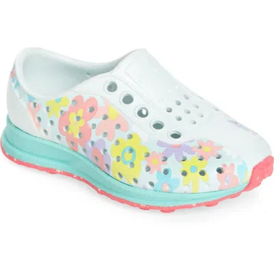 Native Shoes Kids'  Robbie Floral Water Friendly Perforated Slip-on In Blue