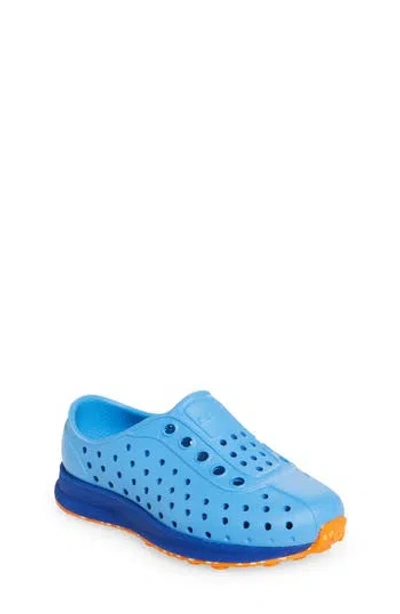 Native Shoes Kids'  Robbie Sugarlite Slip-on Shoe In Rest Blue/ Uv Blue/ City Speck